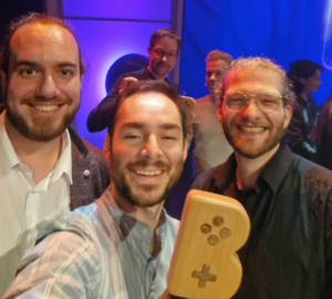 Photo of the Team of Valem Studio at the belgian Game Awards